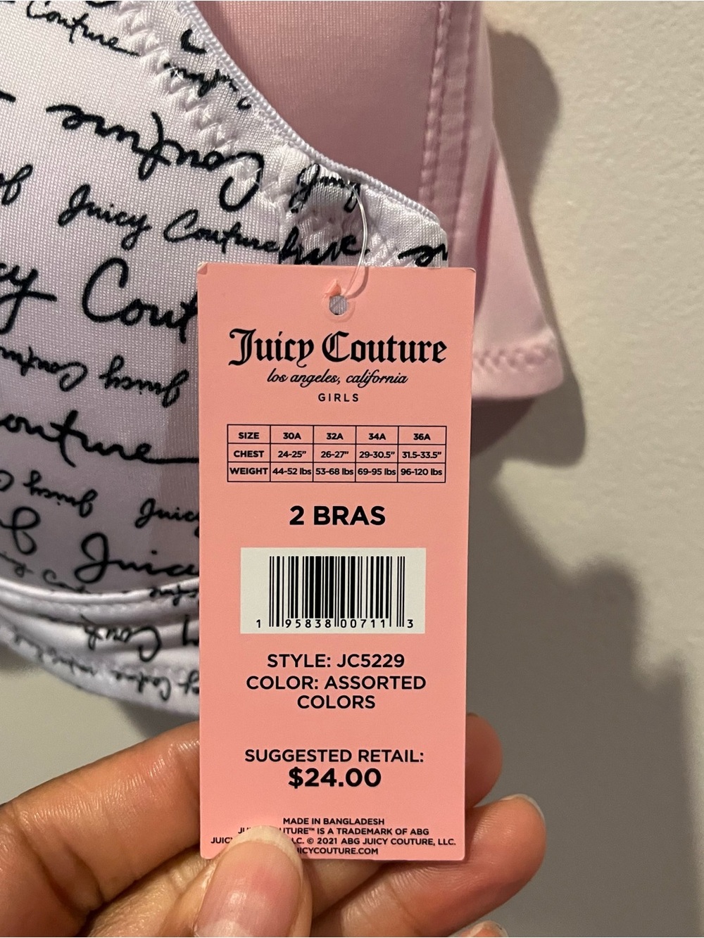 JC Girls Bra - Picture 3 of 7